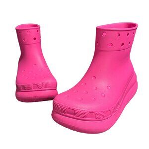 Crocs Crush Clogs Unisex-Adult Pink Rain Boots, Size 8/M 10/W NWOB